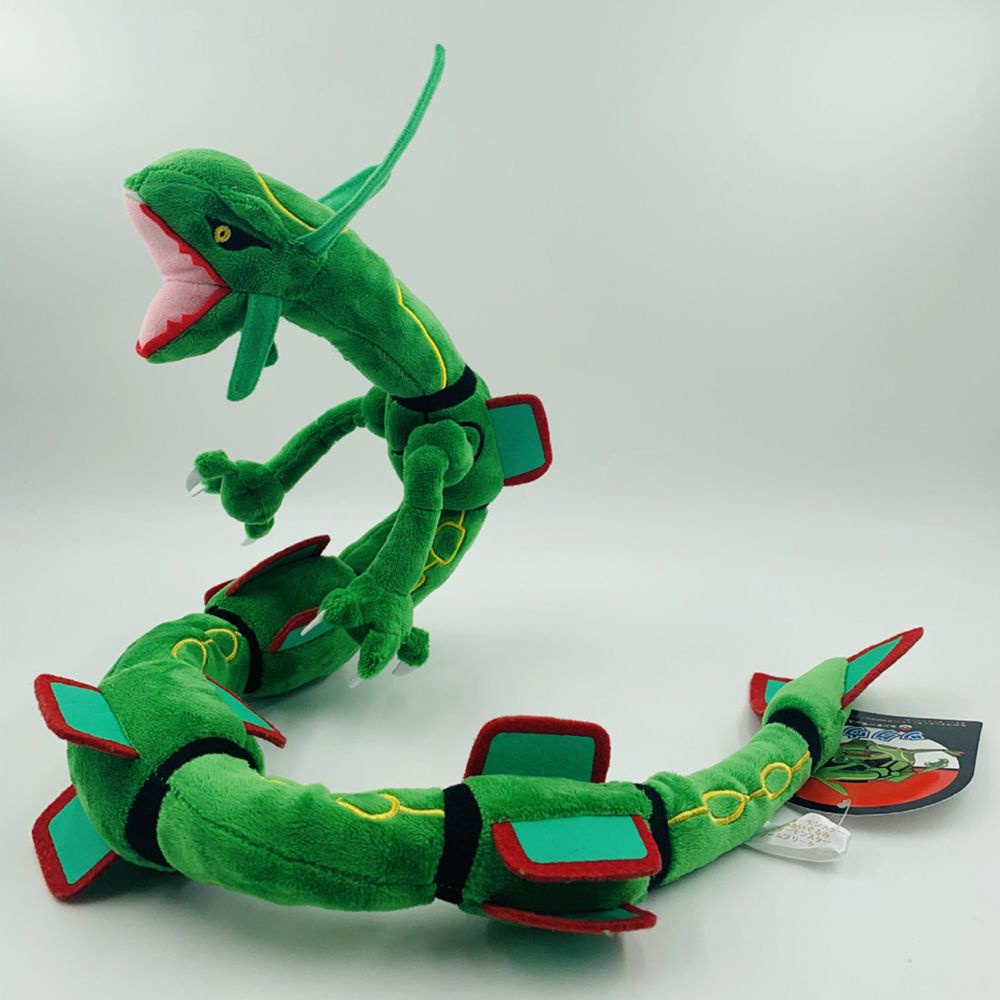 BERNARDO for Children Rayquaza Dragon 80cm Mega Rayquaza Ray Dra Plush Toys Pokemon Toys Stuffed Animals Figures Doll Green Black Best Gifts Dragon Plush Toy Stuffed Toy/Multicolor