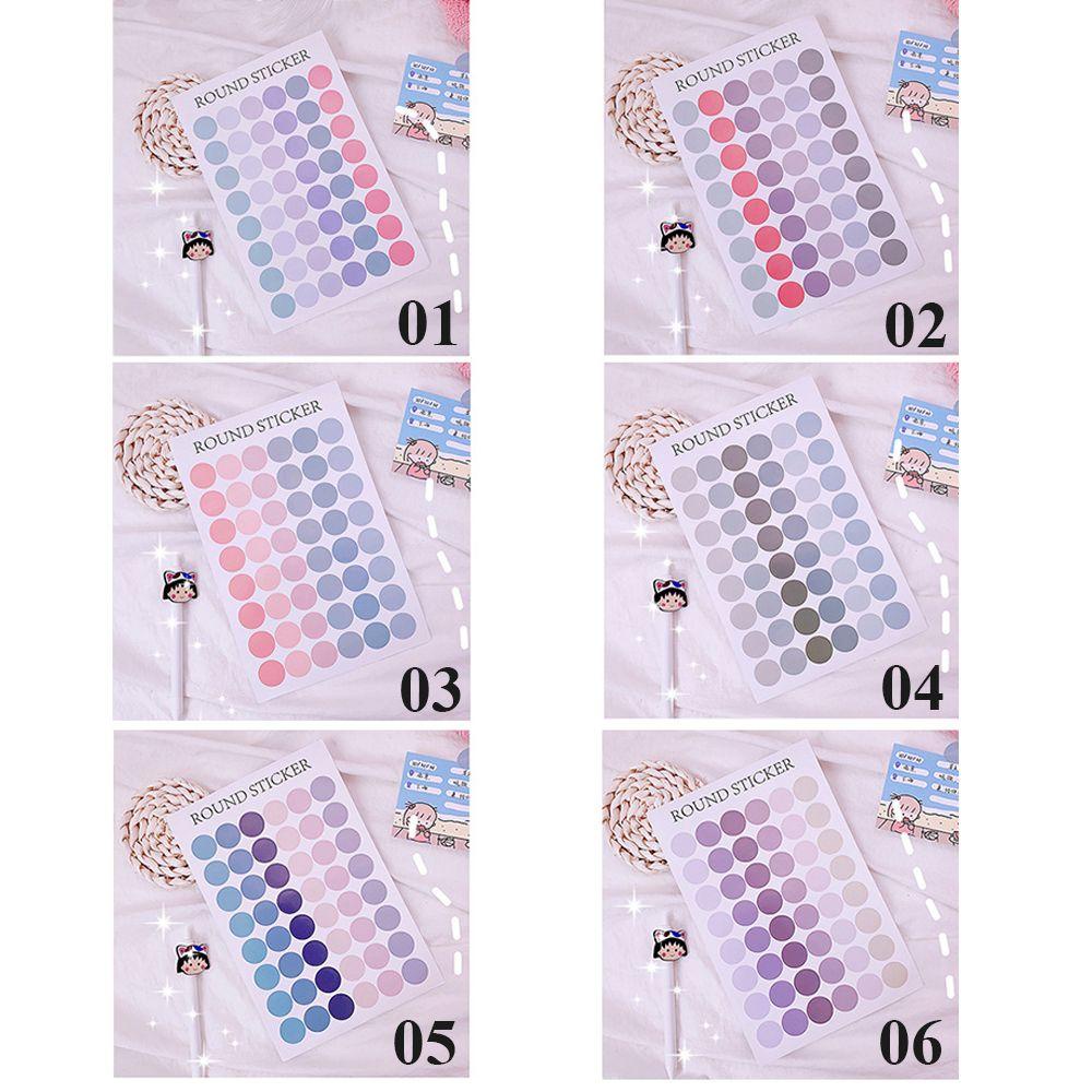 Nhãn Dán Chấm Tròn Họa Tiết Hoạt Hình Chống Nước Trang Trí Sổ Tay