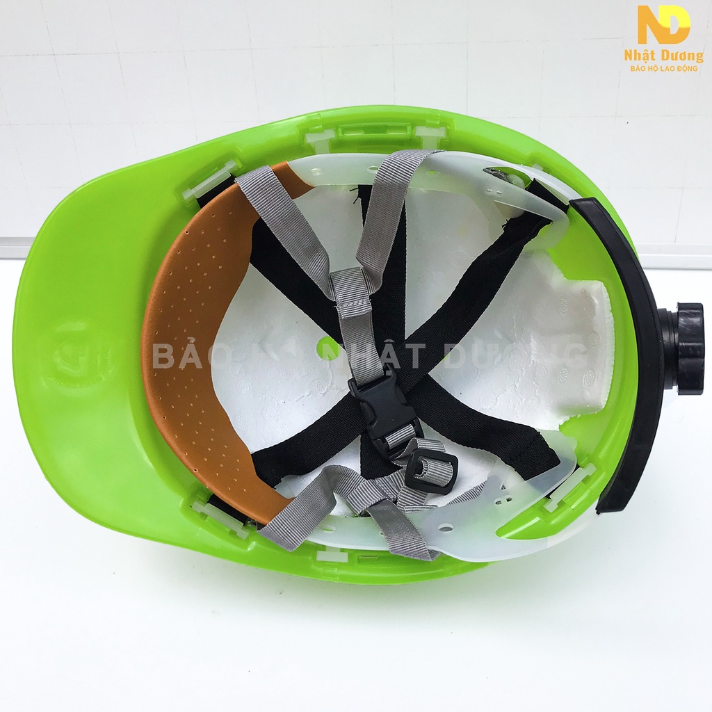 Mũ bảo hộ lao động khóa vặn màu xanh HPN03, Nón lao động công nhân