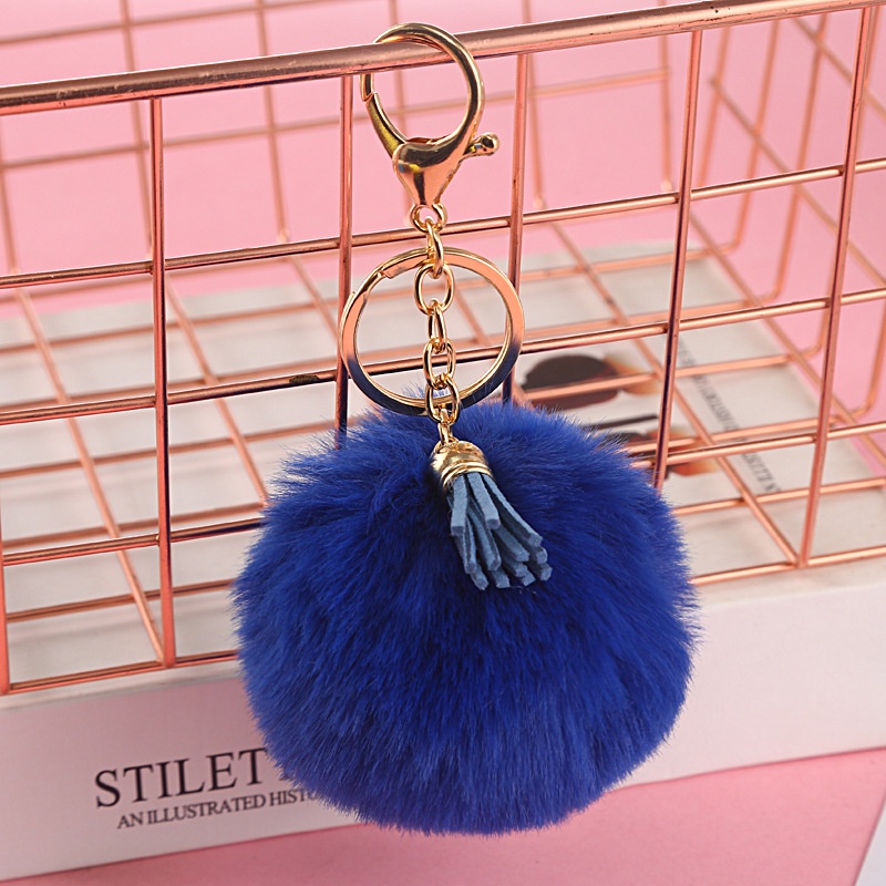 Charm cute trang trí balo charm móc khoá phụ kiện handmade phụ kiện víMócTua tua lông bi móc chìa khóa mặt dây chuyền túi nhung mô phỏng mặt dây chuyền lông thú hàn quốc