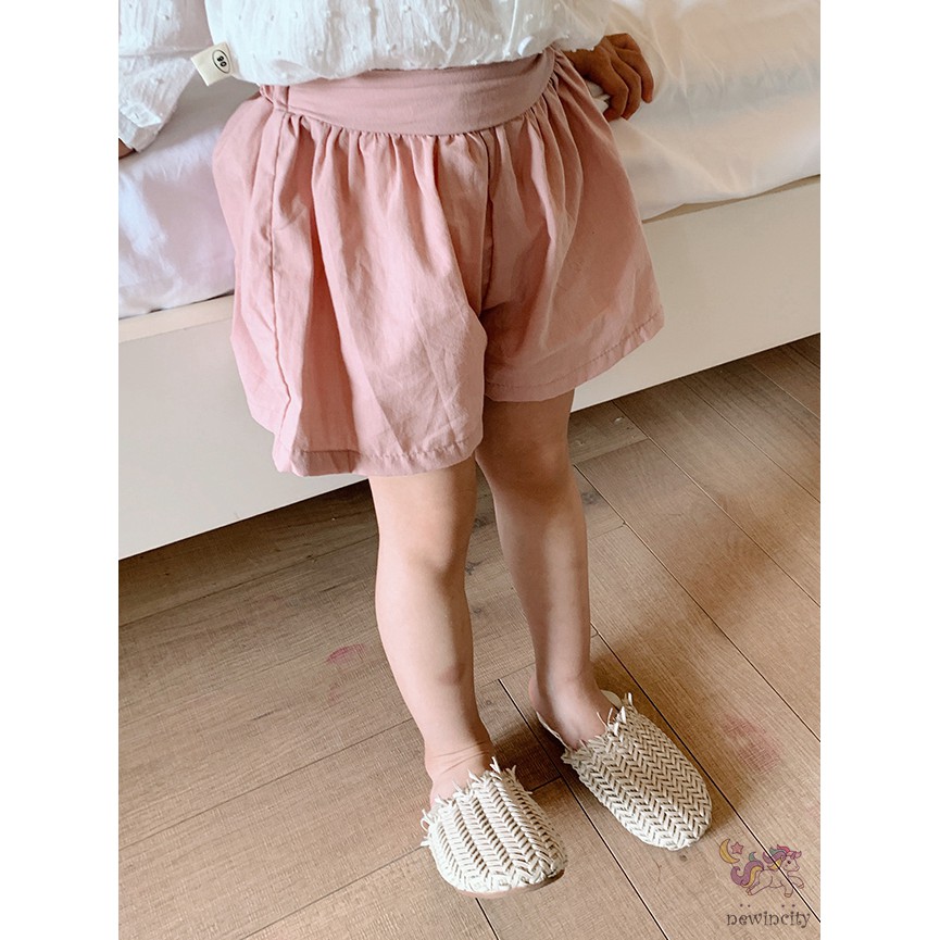 Quần Đùi Đi Biển Màu Trơn Phong Cách Hàn Quốc Cho Bé