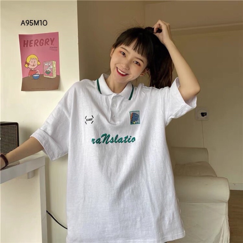 Áo thun polo form rộng hàng quảng châu dày đẹp