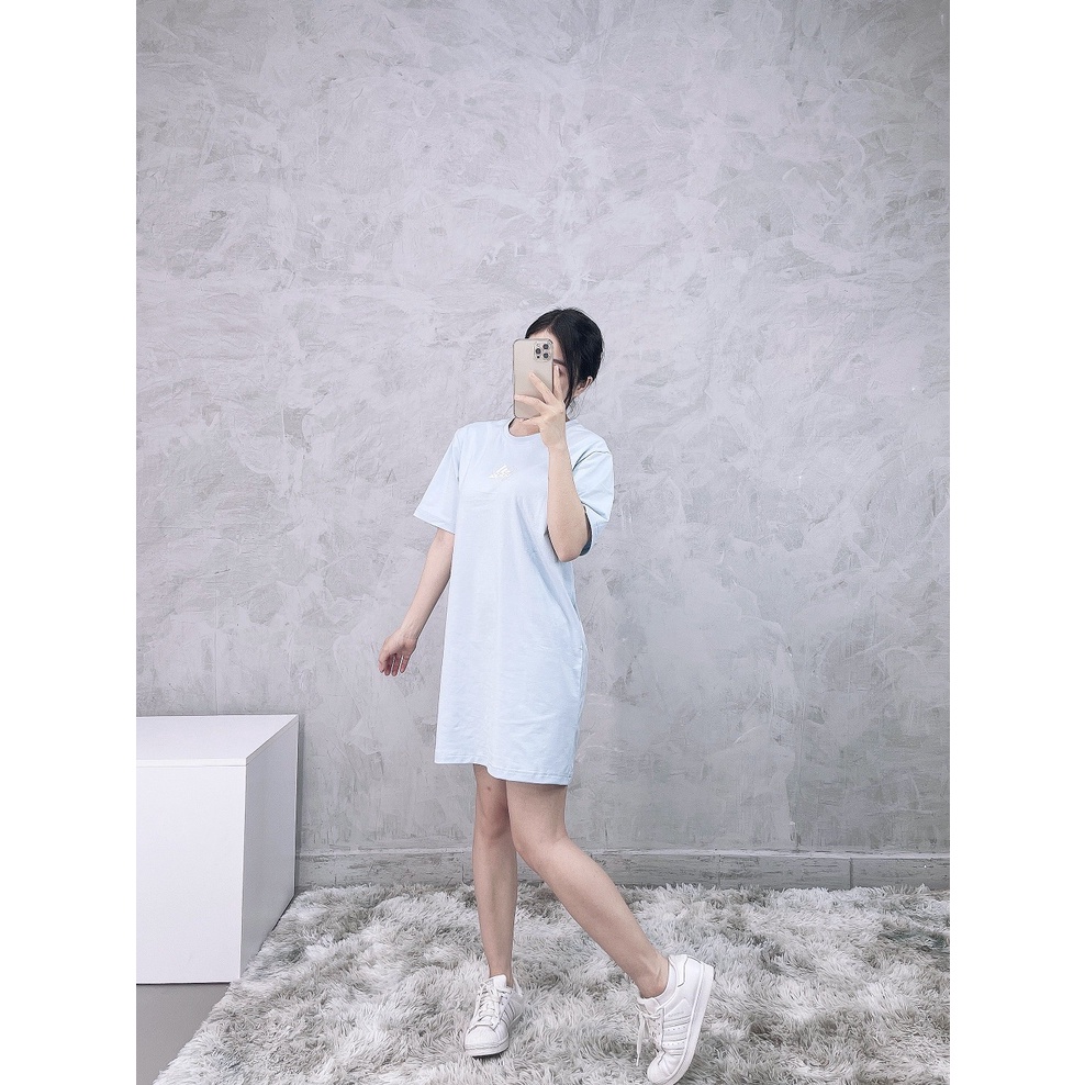 Váy das xanh da trời 1800 Logo Tee Dress Blue Sky Made in Cambodia