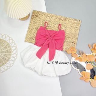 Set áo 2 dây nơ to kết hợp cùng quần Zum siêu dễ thương cho bé từ 10 -20kg