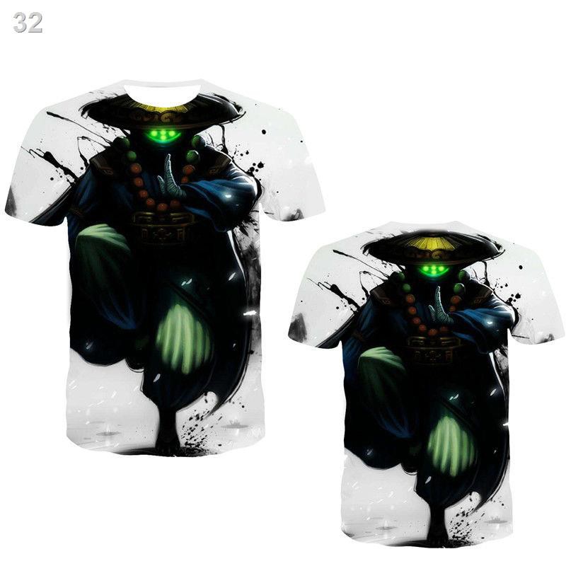 2League of Legends T-shirt mùa hè nam giản dị in 3D tay ngắn sinh viên thanh niên trò chơi lol bộ đồ đội ký túc x