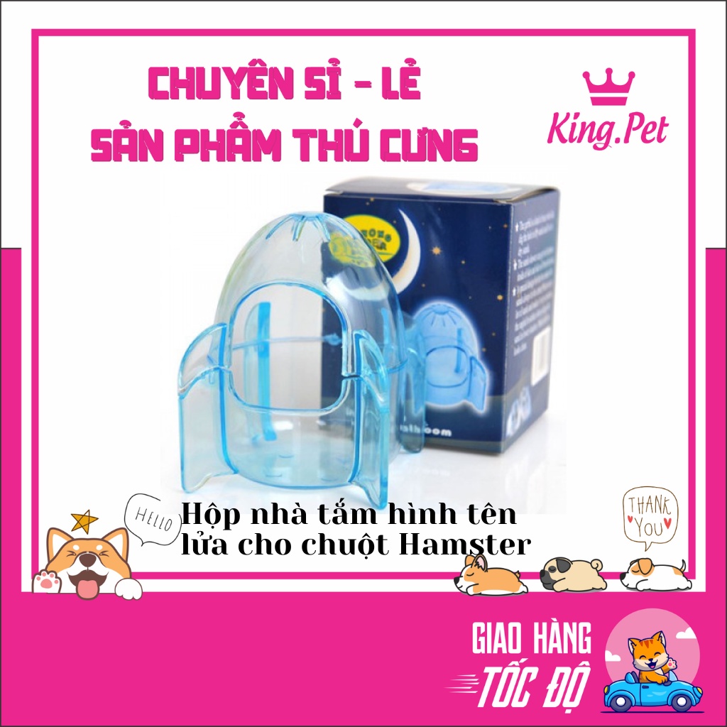 Hộp nhà tắm hình tên lửa cho chuột Hamster