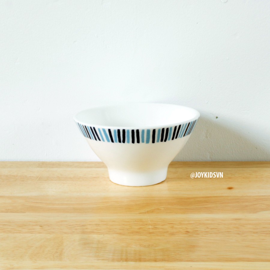 Chén gốm trắng sọc xanh | Bát cơm gốm - Ceramic bowl with blue line