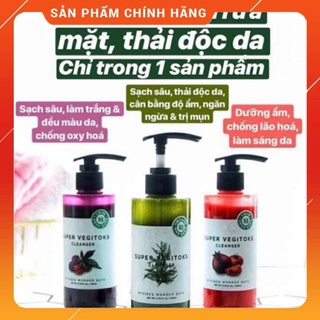 Sữa rửa mặt thải độc rau củ Super Vegitoks Cleanser