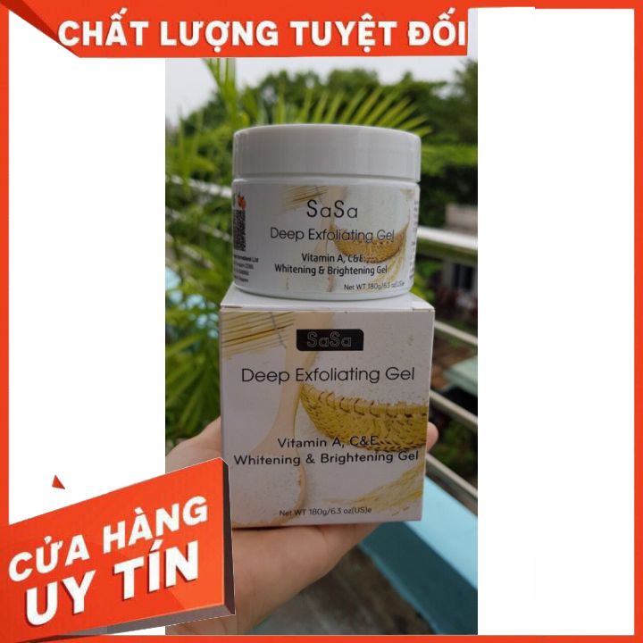 Tẩy tế bài chết sa sa 180gr-Tẩy tế bài chết sa sa--tẩy sạch lớp sừng già cỗi lâu ngày -giúp cho làn da sáng min