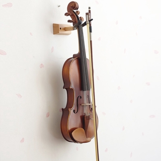 Flanger Wood Base Wall Mount Violin Hanger Hook Holder