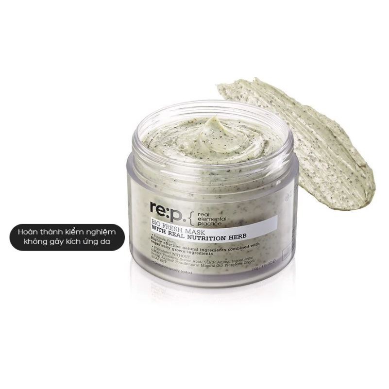 Mặt Nạ Đất Sét Hoa Cúc Giảm Mụn Đầu Đen, Thu Nhỏ Lỗ Chân Lông Re:p Bio Fresh Mask With Real Herbs 130g