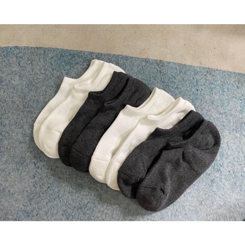 Tất ngắn cổ  TẤT TỚI MẮT CÁ ÔM 90 ĐỘ LÒNG TẤT DỆT KIỂU VÒNG 23-25cm 25-27cm TRẮNG XÁM ĐEN