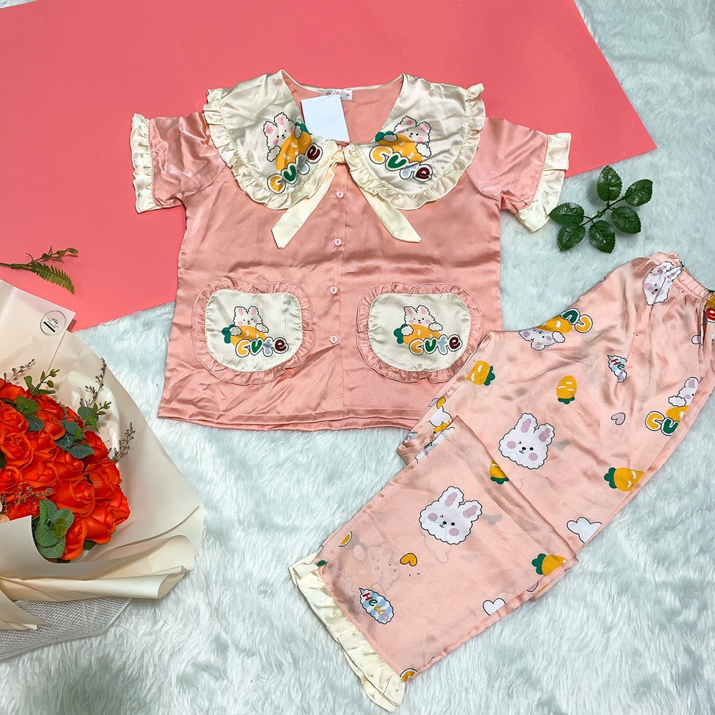 [ XẢ GIÁ RẺ ] Bộ Pijama Dài Chất Lụa Satin Sang Chảnh Cho Các Nàng - Hàng Đẹp | BigBuy360 - bigbuy360.vn