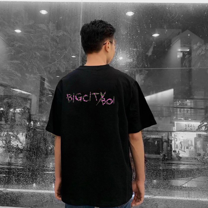 ✔️ BIGCITY BOY thun tay lỡ đen trắng unisex cotton freesize