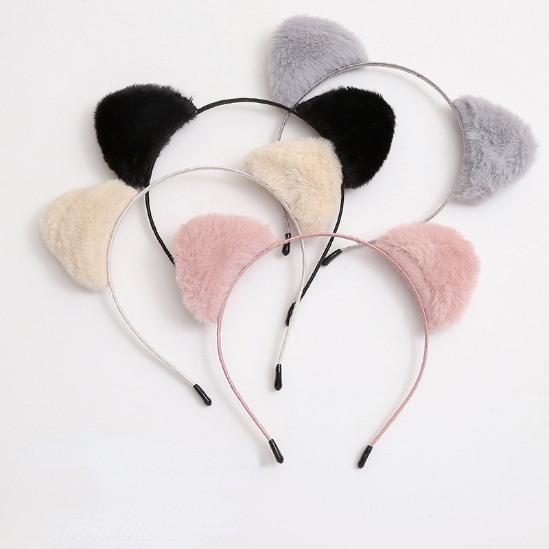 Băng đô cài tóc thiết kế tai mèo phong cách Hàn Quốc 2021 đáng yêu thời trang