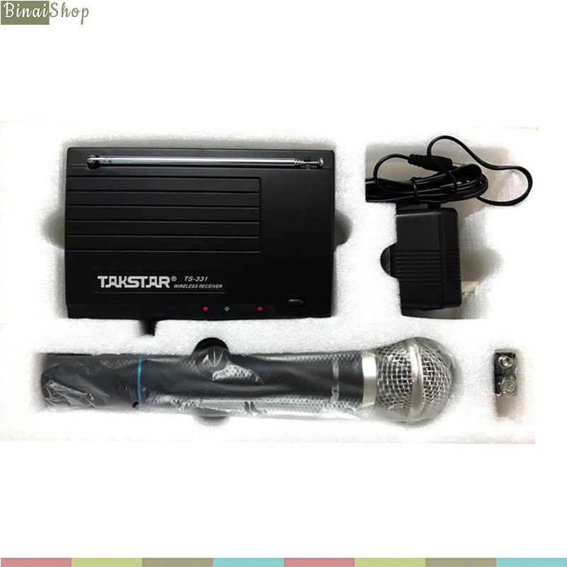 [Mã ELHACE giảm 4% đơn 300K] Takstar TS-331 - Micro Không Dây VHF Cầm Tay Cho Biểu Diễn, Hội Nghị, Karaoke Gia Đình