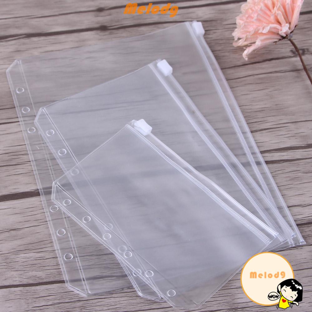 Bộ 1/5 Túi Zip Bằng Nhựa PVC Trong Suốt Có Khóa Kéo Dùng Đựng Đồ Dùng