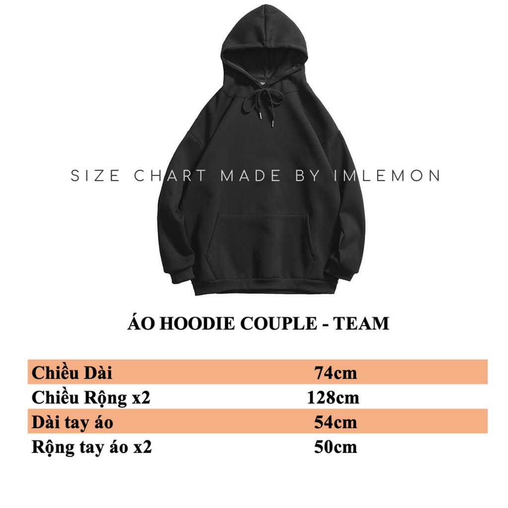 Áo Hoodie BASIC NHIỀU MÀU Trơn Team Couple Nỉ 100% Cotton SIÊU HOT