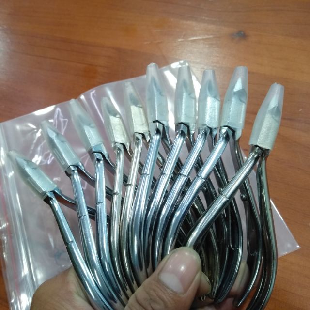 (Bao Sắc Bén)COMBO 10cây kềm cắt da (hạn loại) có bao bì.combo 10 cây kềm lưỡi 3li gấp mụn gấp khóe 110k (ko bao bì)