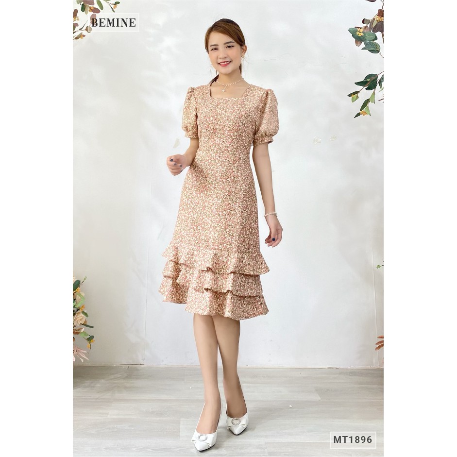 Đầm suông bông nhí bèo lai BEMINE MT1896HONG | BigBuy360 - bigbuy360.vn
