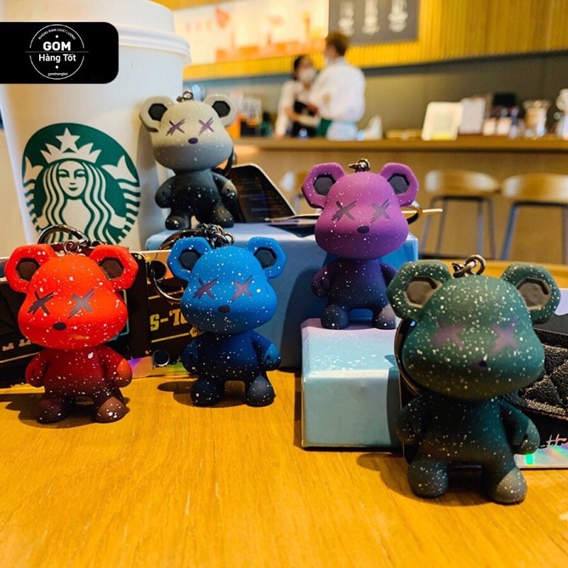 Móc khóa gấu Hàn Quốc, móc treo trên balo, túi xách siêu dễ thương - BEAR-KEY-002( Tuyển Sỉ)