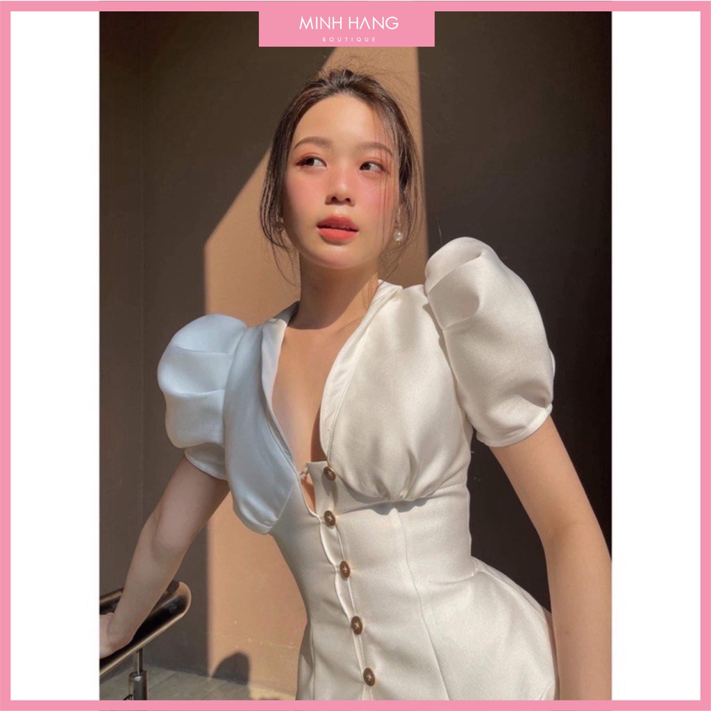 Váy dự tiệc Tafta tay bồng , hai lớp ( VMH002 )