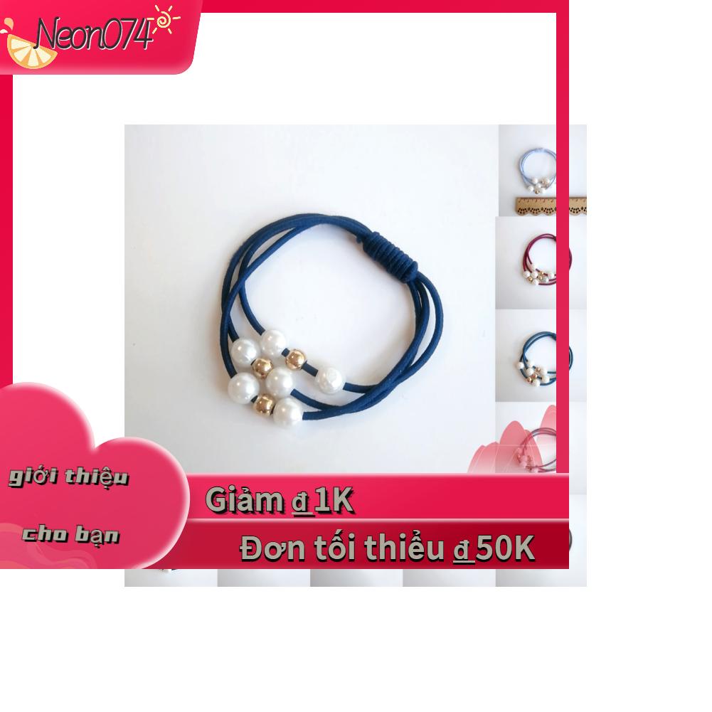 Dây buộc tóc co giãn đính ngọc trai giả thời trang cho nữ