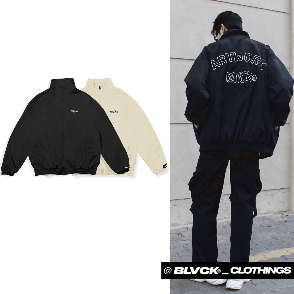 Áo khoác dù thêu Logo BLVCK - Embroidered Jacket