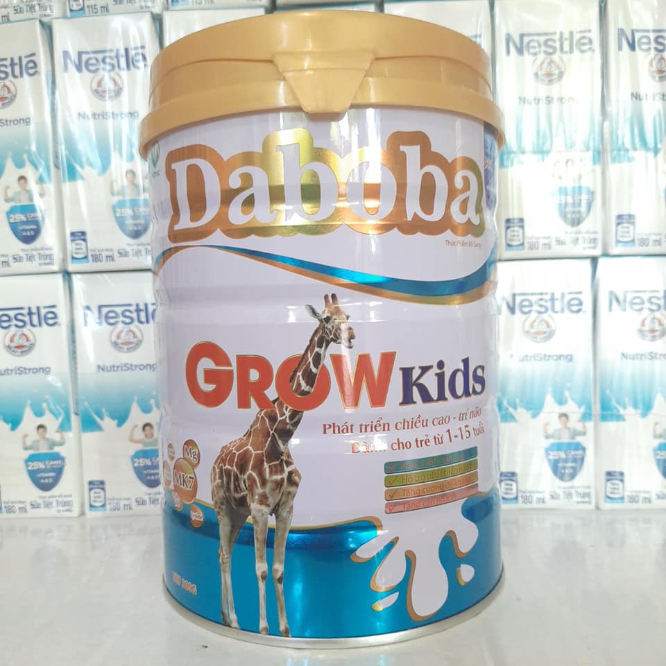 Sữa bột Daboba Grow Kid 900g - Dinh dưỡng đặc chế phát triển chiều cao 1-15 tuổi