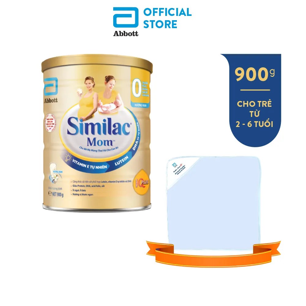 [Tặng Khăn ủ cho bé] Lon Sữa Bột Mom 900g