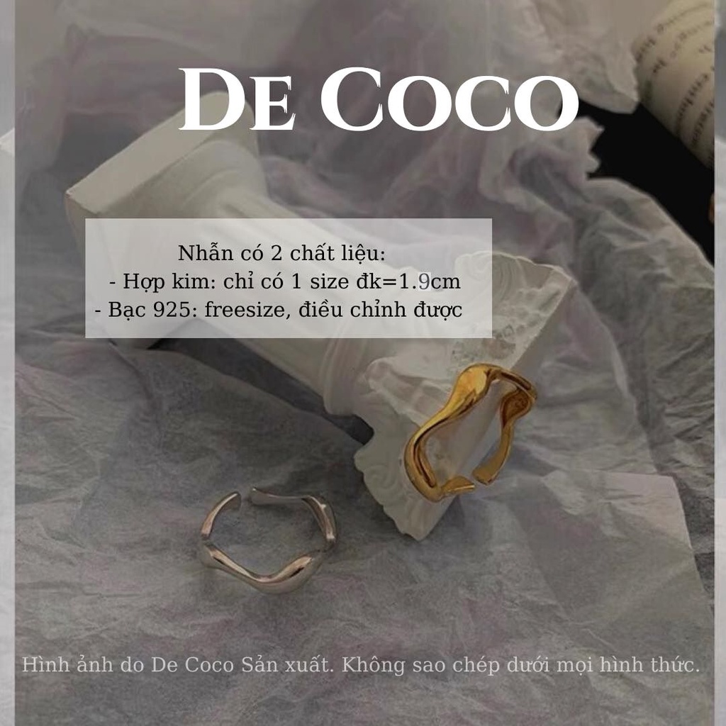 Nhẫn nữ lượn sóng De Coco