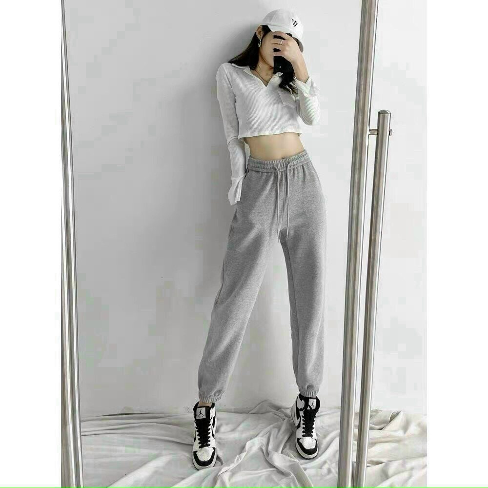 Quần jogger nữ bo gấu dày dặn - kiểu quần jogger thể thao phong cách ulazzang A1 (KV)