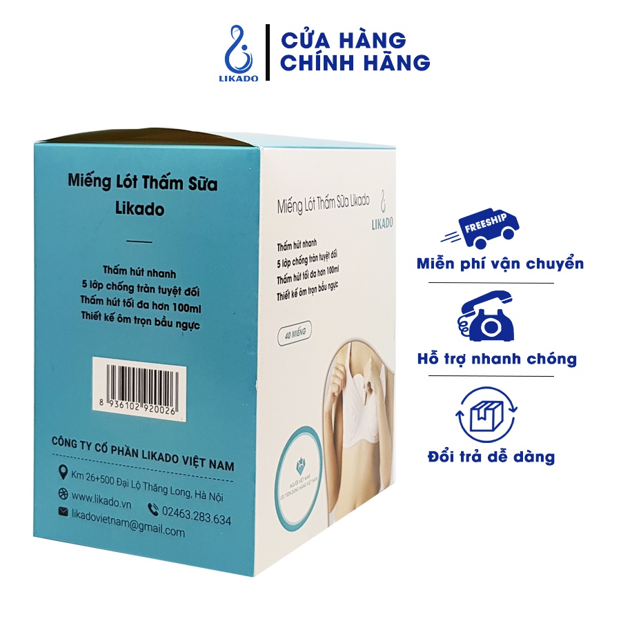 Miếng lót thấm sữa dùng 1 lần likado