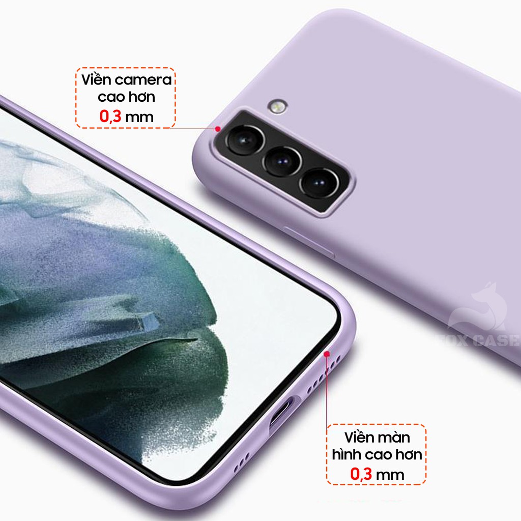 Ốp chống bẩn S21, S21 Plus, S21 Ultra silicon chống va đập, chống bám vân tay - Fox Case