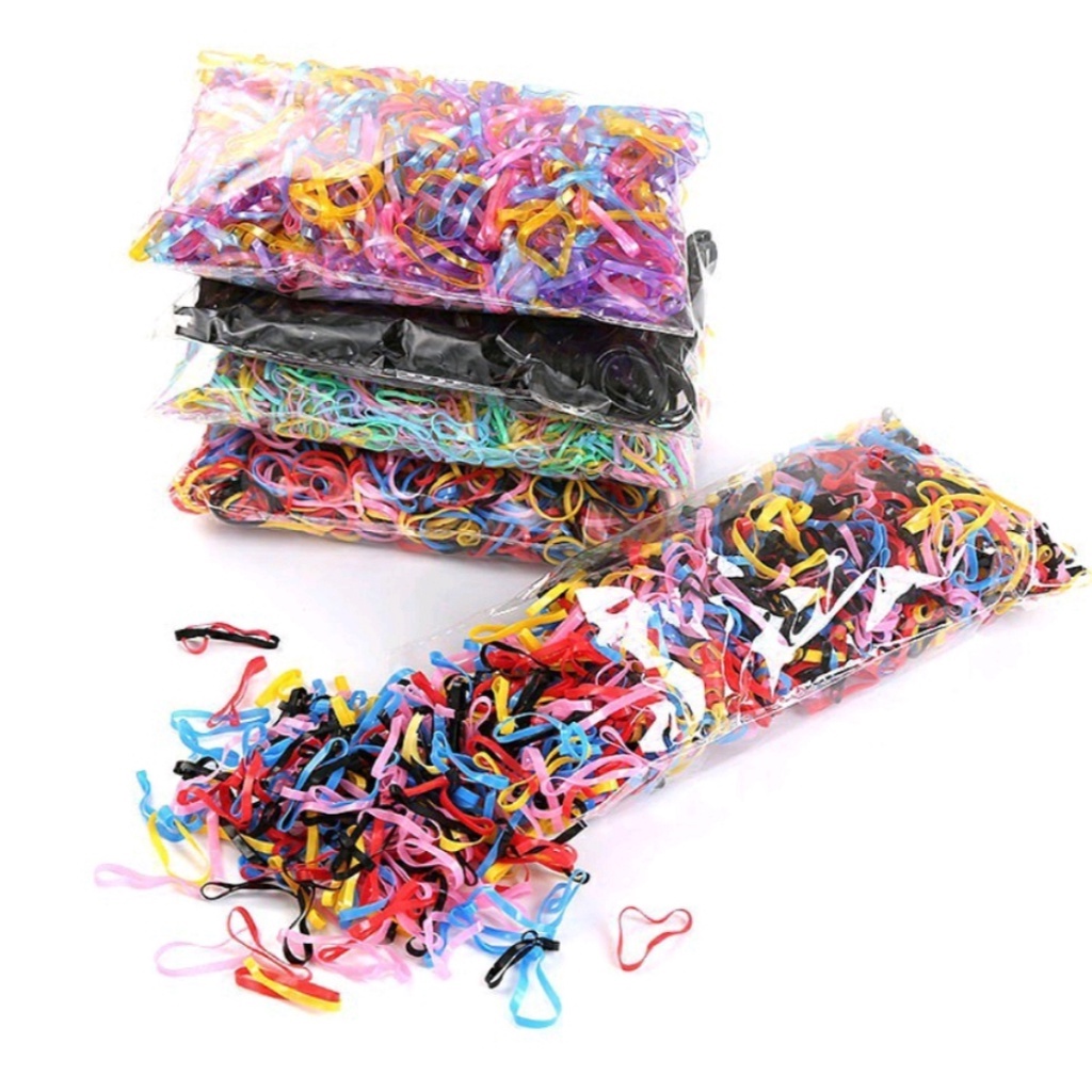 Dây Chun Sợi Buộc Tóc Mix Màu Đựng Túi Zip Xịn Sò