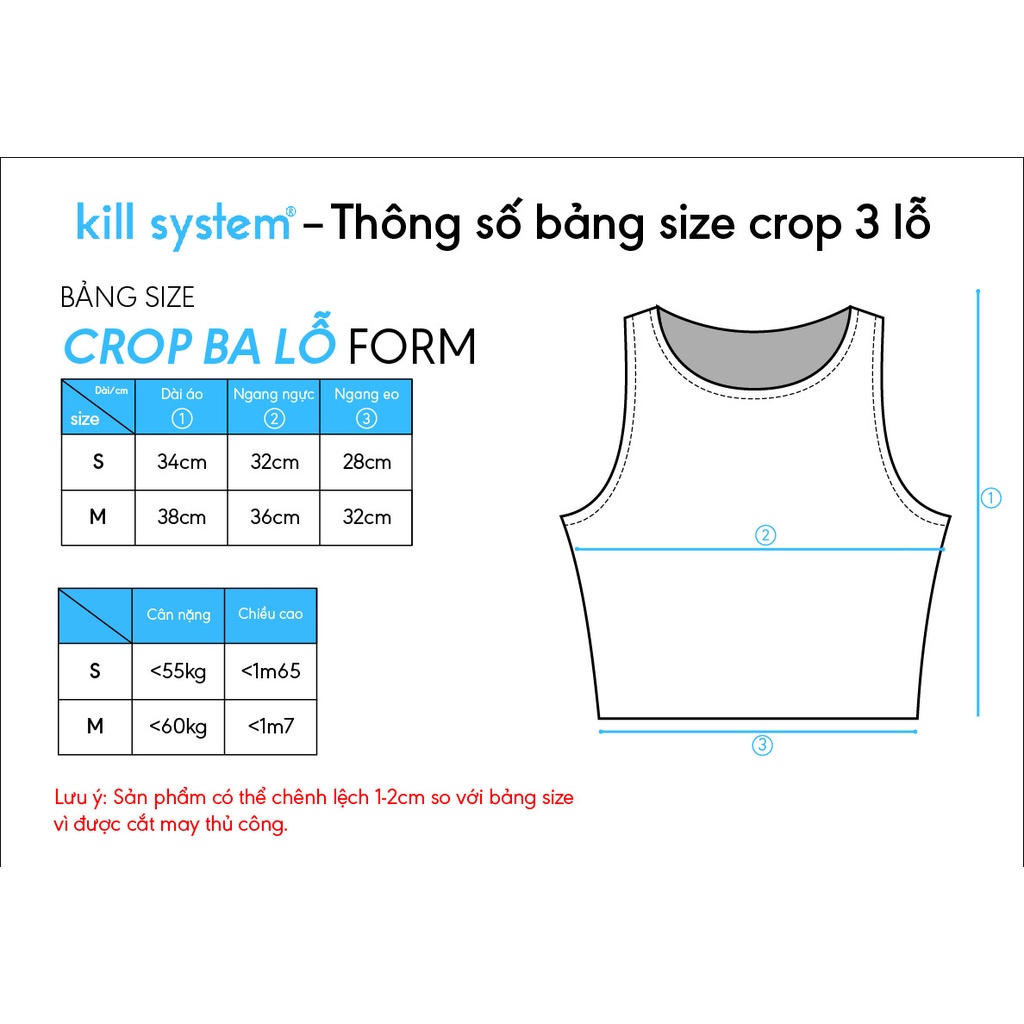 Áo thun croptop ba lỗ y2k trơn thêu chữ K, croptop viền chỉ, thun gân co giãn, nhiều màu Kill System