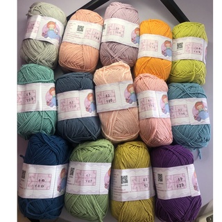 Len Baby Yarn chính hãng (bảng màu 35 - 67), phù hợp cho móc khóa, móc thú
