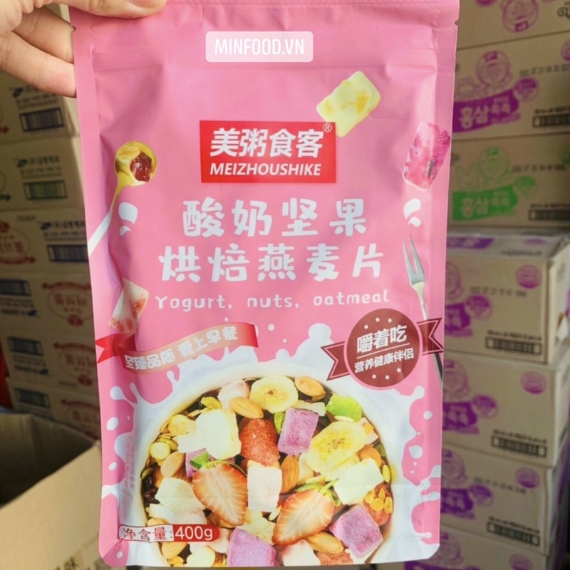 Ngũ cốc sữa chua hoa quả, ngũ cốc giảm cân ăn kiêng 500gr