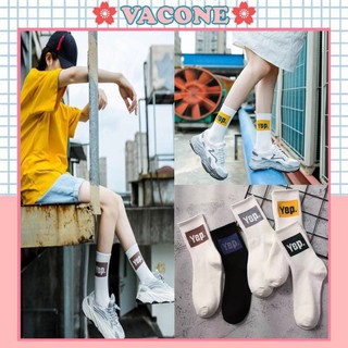 Vớ cao cổ Vacone tất nam nữ họa tiết chữ YEP nổi bật phong cách hàn quốc TN28