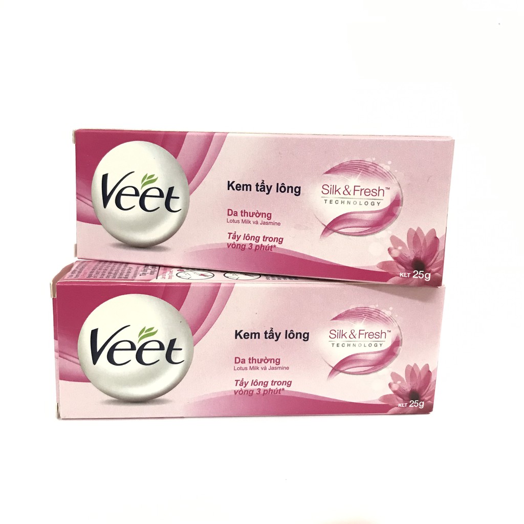 KEM TẨY LÔNG VEET DÀNH CHO DA THƯỜNG & DA NHẠY CẢM  SILK & FRESH (25-50g)