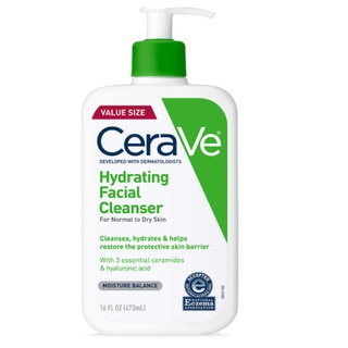 [USA] Sữa Rửa Mặt Cerave Hydrating Facial Cleanser Cho Da Thường Tới Da Khô