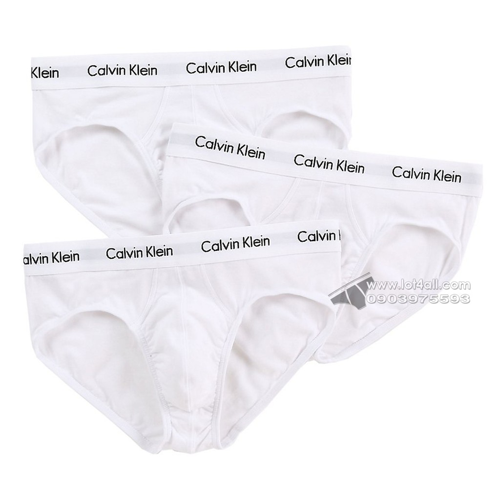 [AUT.] Quần lót nam Calvin Klein NU2661 Cotton Stretch Hip Brief 3-pack White