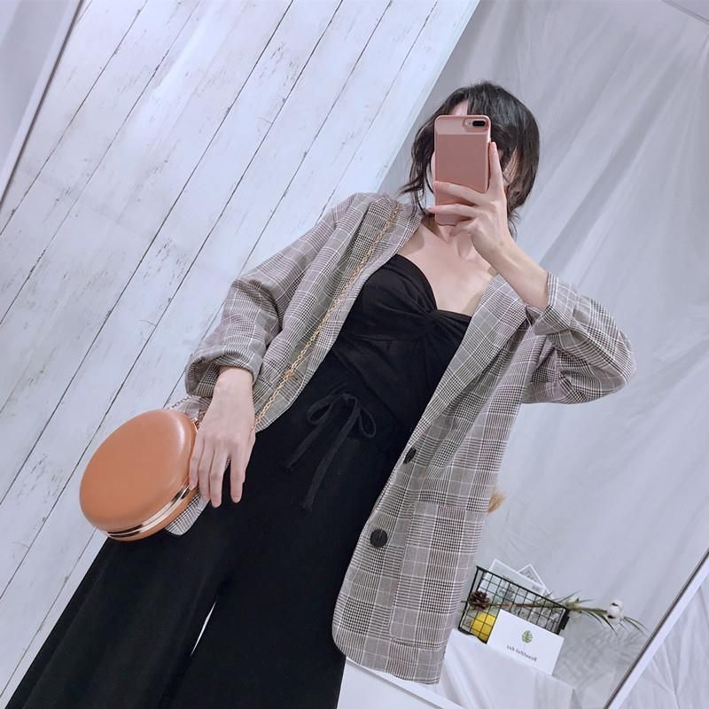 Áo blazer nữ kẻ caro dáng basic dễ phối đồ | BigBuy360 - bigbuy360.vn
