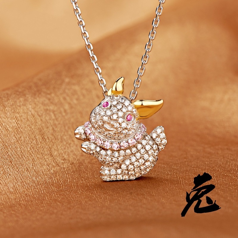 vòng cổ Mạ Vàng Đính Đá Hình Cung Hoàng Đạo