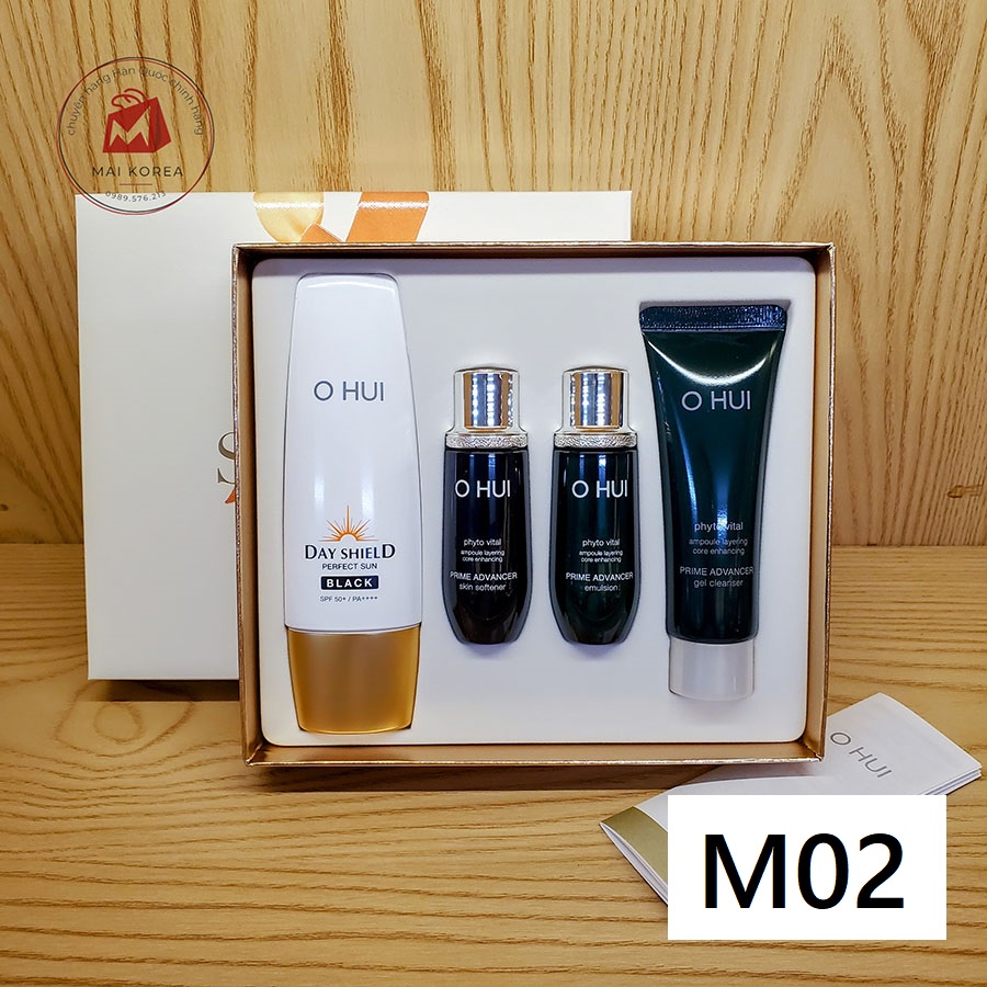 Set Kem chống nắng Ohui Day Shield Perfect Sun BLACK 4 món mẫu mới