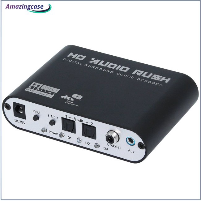 SPDIF Coaxial to 5.1 Channel AC3/DTS Audio Decoder Gear Surround Sound Rush for PS3 STB DVD Player