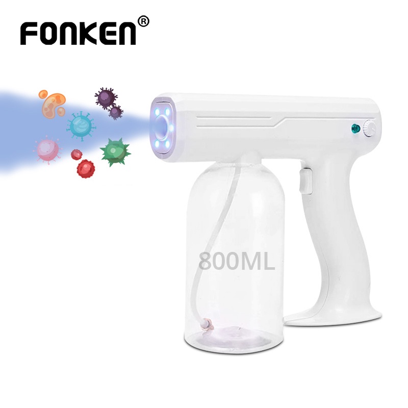 Súng phun khử khuẩn FONKEN nano ánh sáng xanh không dây cổng sạc Type-C