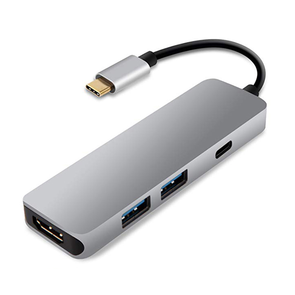 Hub USB 3.1 Type-C sang HDMI 4K Thunderbolt 3 USB C tương thích với đầu đọc Usb3.0 TF SD