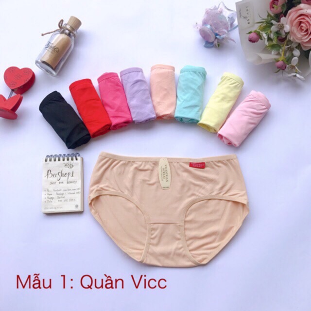 [Mã 12FASHIONSALE1 giảm 10K đơn 50K] lố 10 quần lót cottol đủ màu FOM 45-58KG.