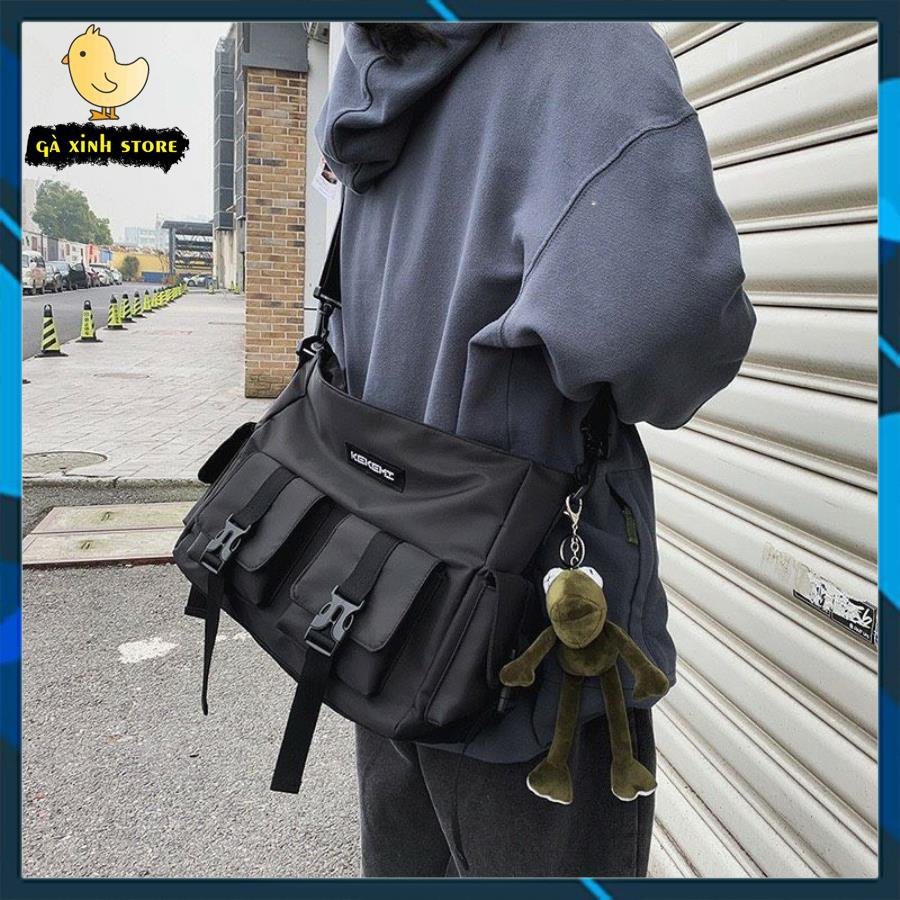 Túi đeo chéo unisex đi học, đi làm, đẹp giá rẻ - 2 HỘP BIG SIZE KEKEMI dành cho nam và nữ-gaxinhstore